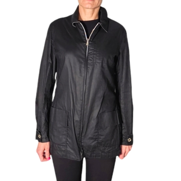 Versace Reverse Cotton Blend Coat Size Large fits like a medium. - Picture 1 of 14